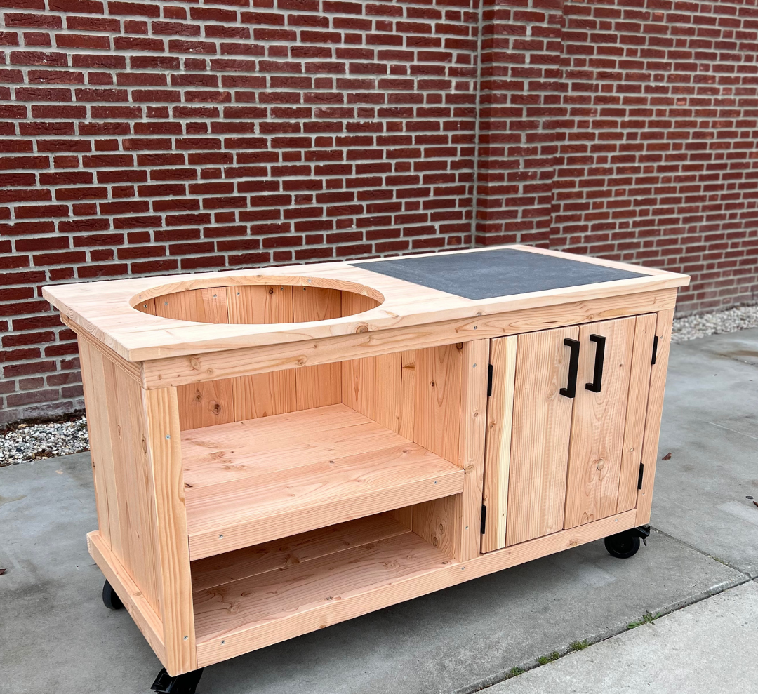 Buitenkeuken Douglas opbergkast met Keramische tegel - Lengte 150 cm - Afbeelding 2